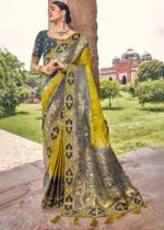 Mustard Yellow Banarasi Saree