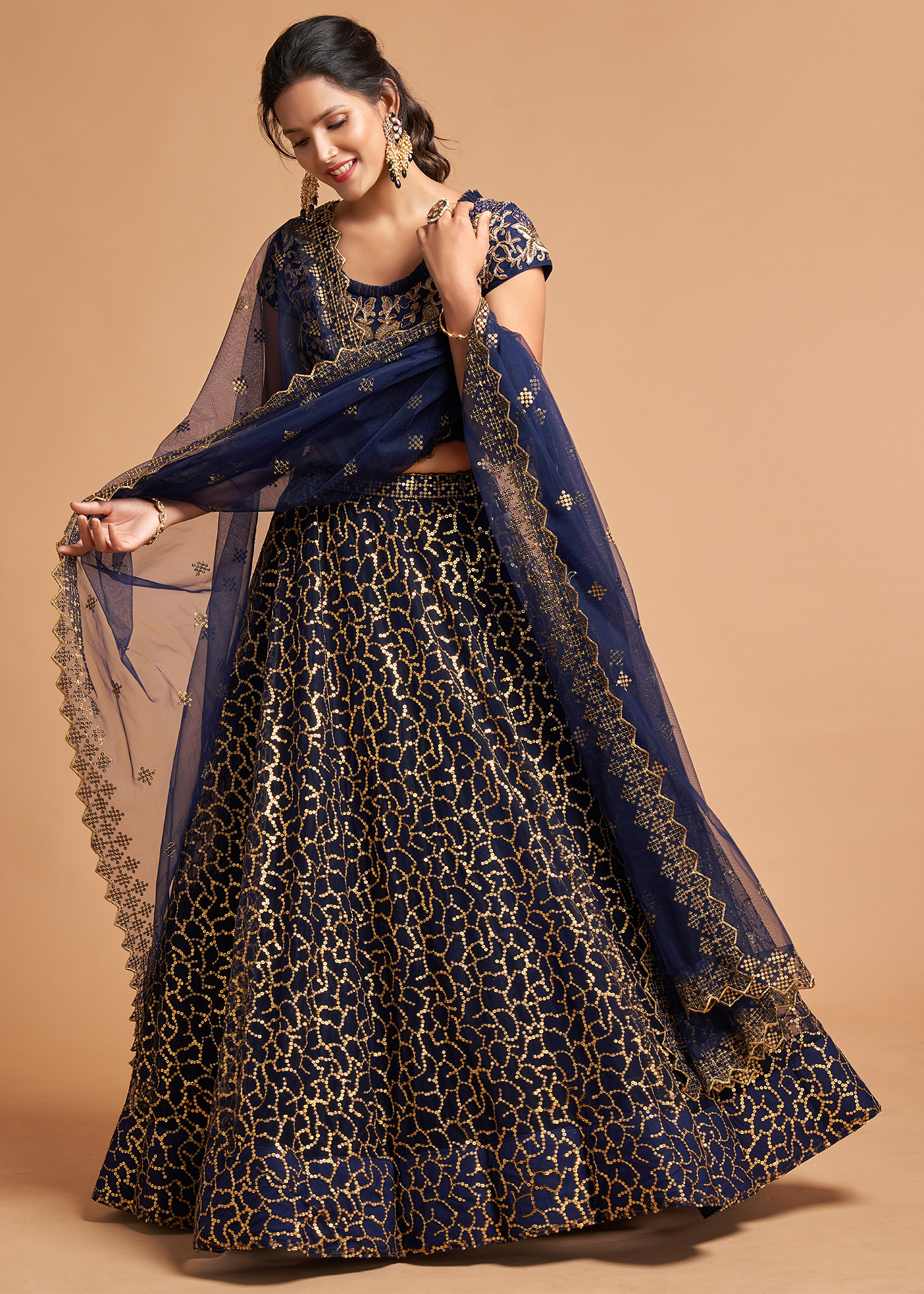 Navy Blue Lehenga Choli