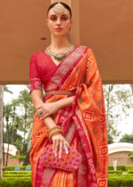 Orange Patola Silk Saree