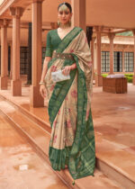 Pale Brown Patola Silk Saree