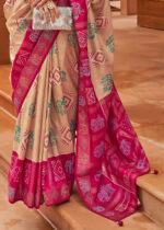 Pale Brown Patola Saree