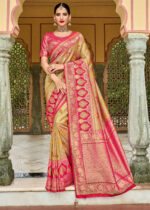 Paradise Pink Banarasi Silk Saree