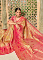 Paradise Pink Banarasi Silk Saree