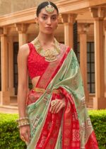 Pastel Green Patola Saree