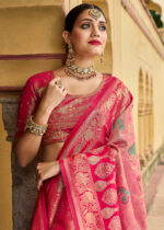 Pink Banarasi Silk Saree