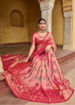 Pink Banarasi Silk Saree