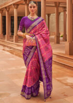 Pink Patola Silk Saree