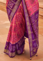 Pink Patola Silk Saree