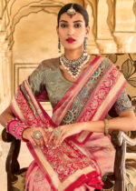 Pink Banarasi Silk Saree