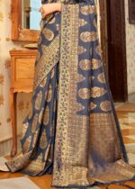 Porpoise Gray Kanjivaram Saree