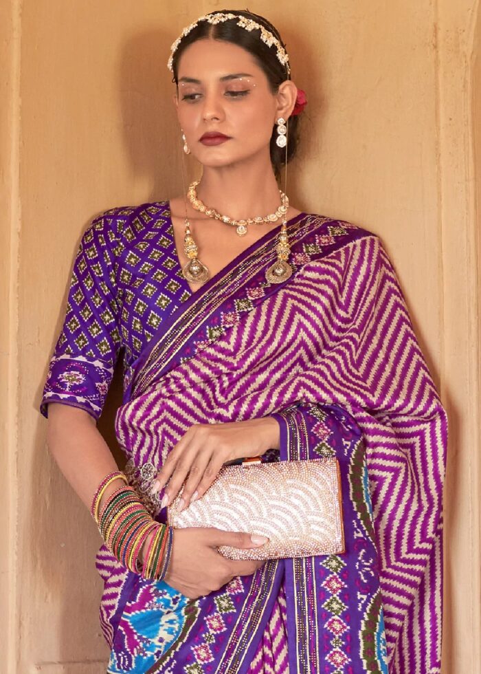 Purple Patola Silk Saree