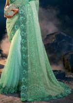 Sea Green Designer Saree