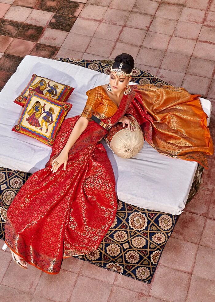 Spicy Red Patola Saree