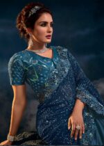 Turkish Blue Designer Saree