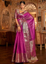 Tyrian Purple Kanjivaram Silk Saree