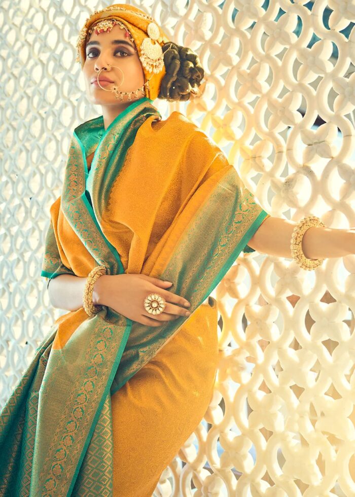 Yellow Kanjivaram Saree