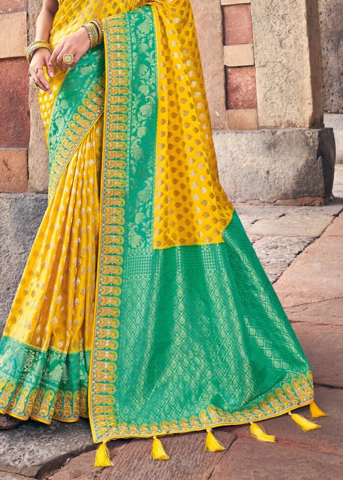 Yellow Woven Banarasi Saree