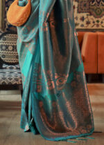 Horizon Blue Banarasi Saree