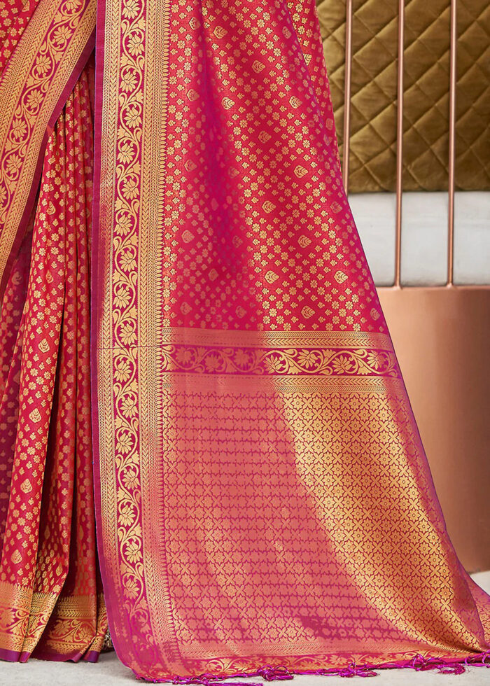 Jasper Pink Kanjivaram Silk Saree