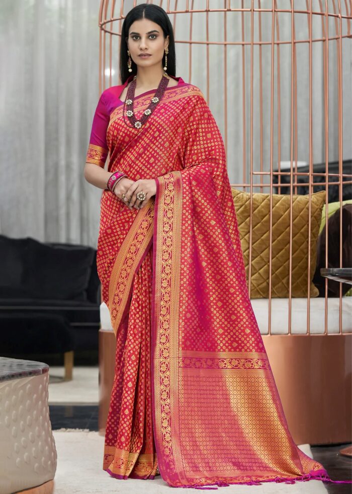 Jasper Pink Kanjivaram Silk Saree