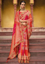 Multicoloured Bridal Banarasi Saree