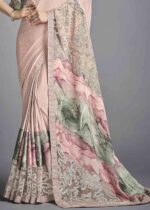 Pink Designer Lycra Saree