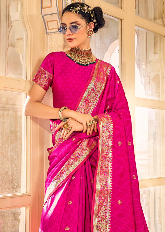 Rani Pink Kanjivaram Saree