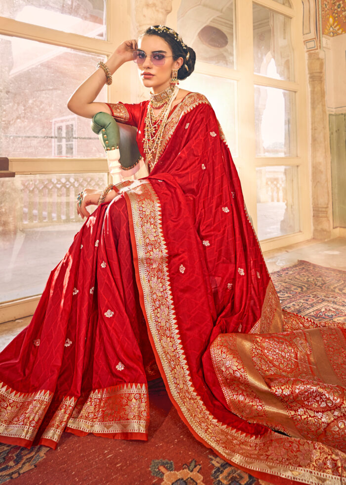 Red Kanjivaram Silk Saree