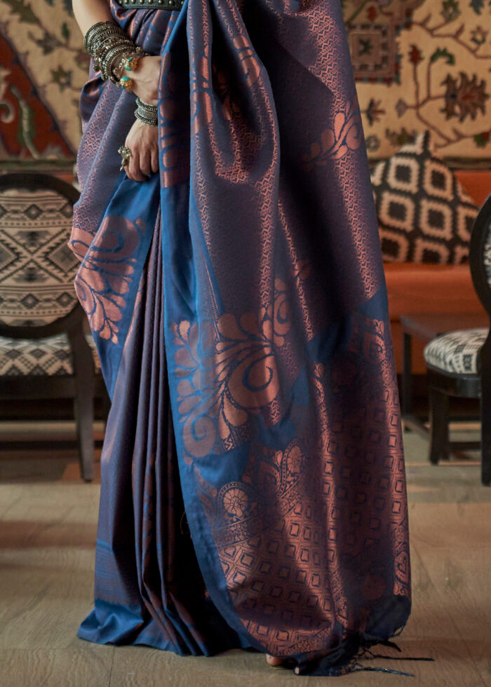 Royal Blue Banarasi Saree