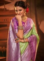 Green Woven Kanjivaram Silk Saree