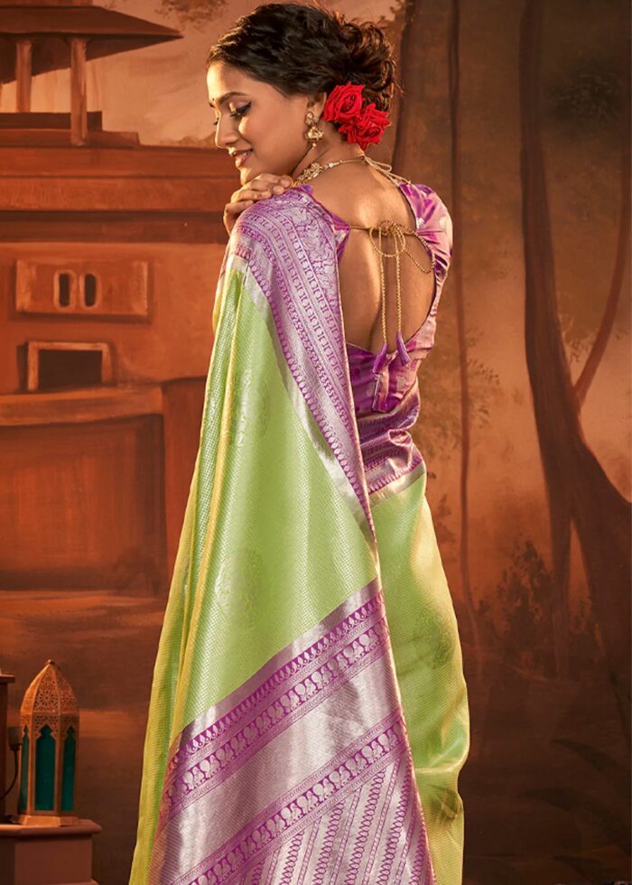 Green Woven Kanjivaram Silk Saree