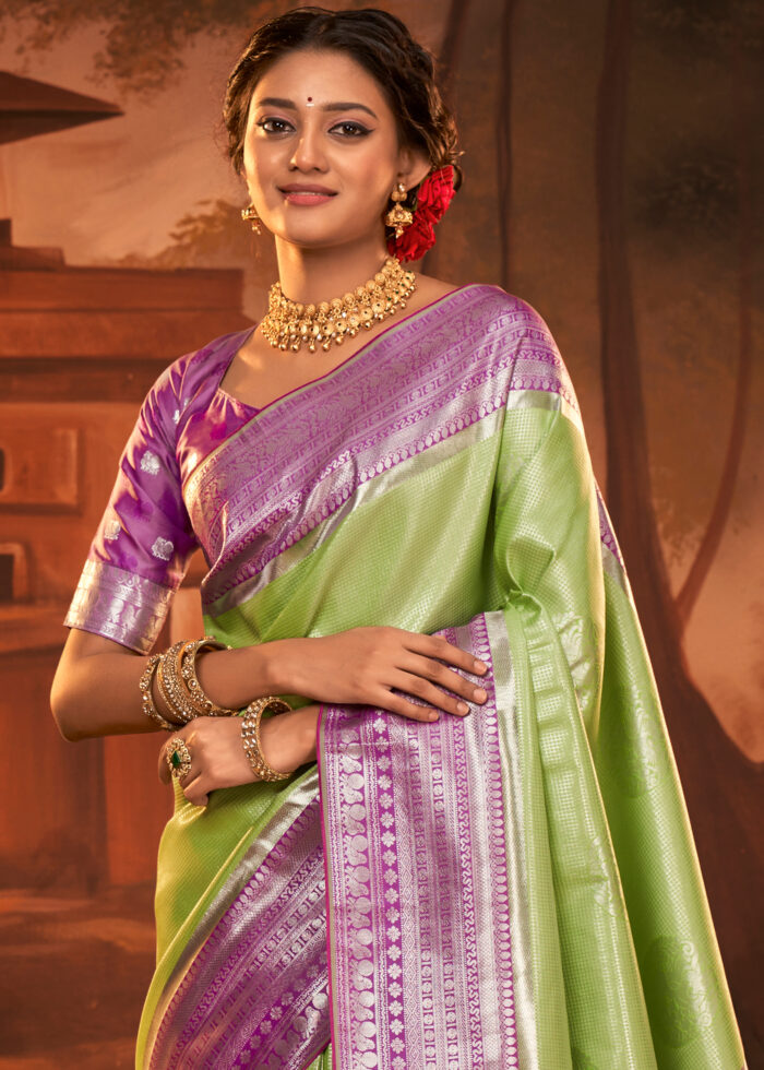 Green Woven Kanjivaram Silk Saree