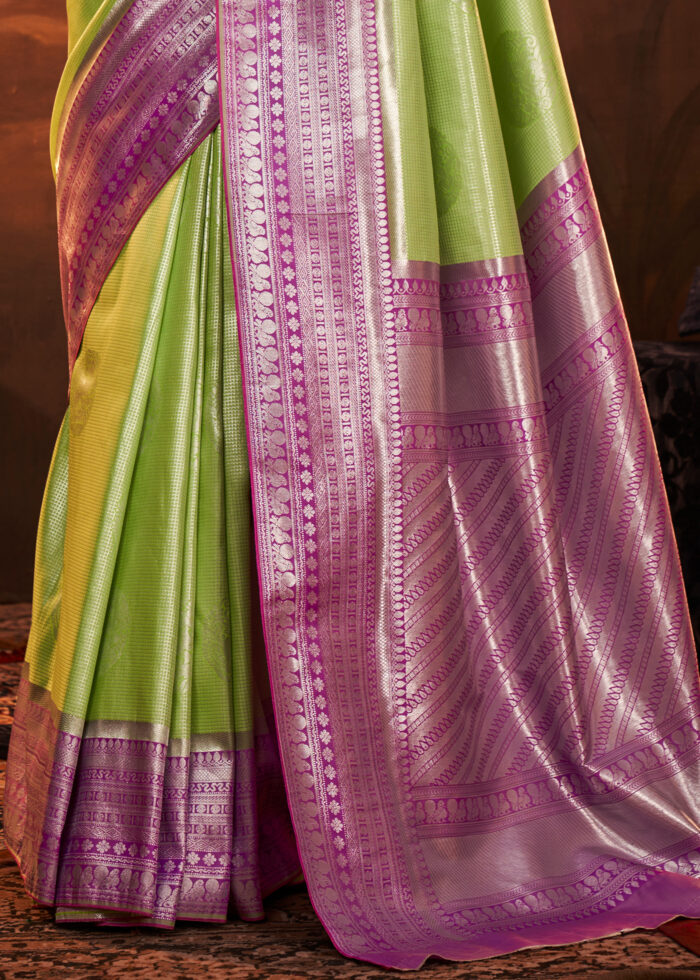 Green Woven Kanjivaram Silk Saree