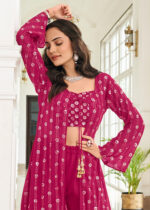 Jazzberry Jam Crop Top Sharara with Shrug