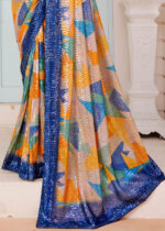 Multicoloured Designer Sequins Saree