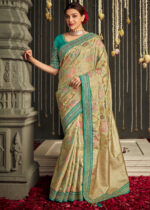 Pale Brown Designer Saree