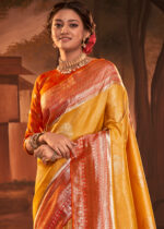 Yellow Woven Kanjivaram Silk Saree