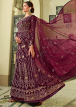 Dahlia Purple Heavy Embroidery Anarkali