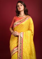 Festive Yellow Paithani Silk Saree