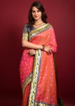 Gajari Pink Paithani Silk Saree