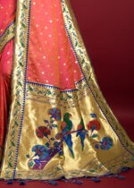 Gajari Pink Paithani Silk Saree