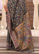 Kabul Black Jamawar Saree