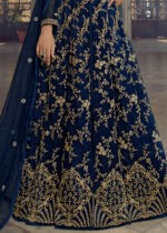 Medieval Blue Heavy Embroidery Anarkali