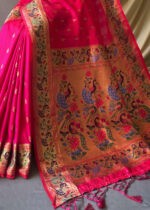 Rani Pink Paithani Silk Saree