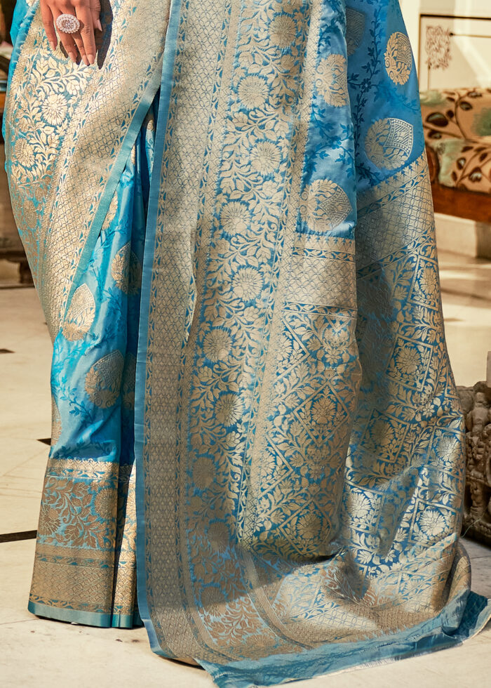 Rich Blue Banarasi Silk Saree