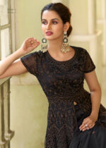 Royal Black Heavy Embroidery Anarkali