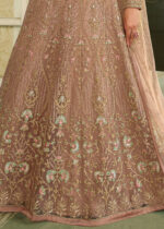 Safari Beige Heavy Embroidery Anarkali