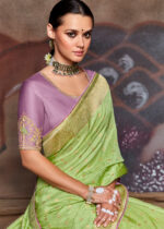 Summer Green Banarasi Dola Silk Saree