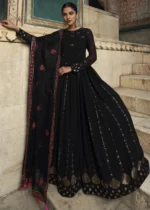 Black Georgette Anarkali Gown