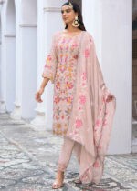 Blush Peach Embroidered Suit